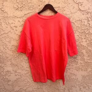 NWT French Navy Coral Cotton Crewneck Tee Deadstock Size Large